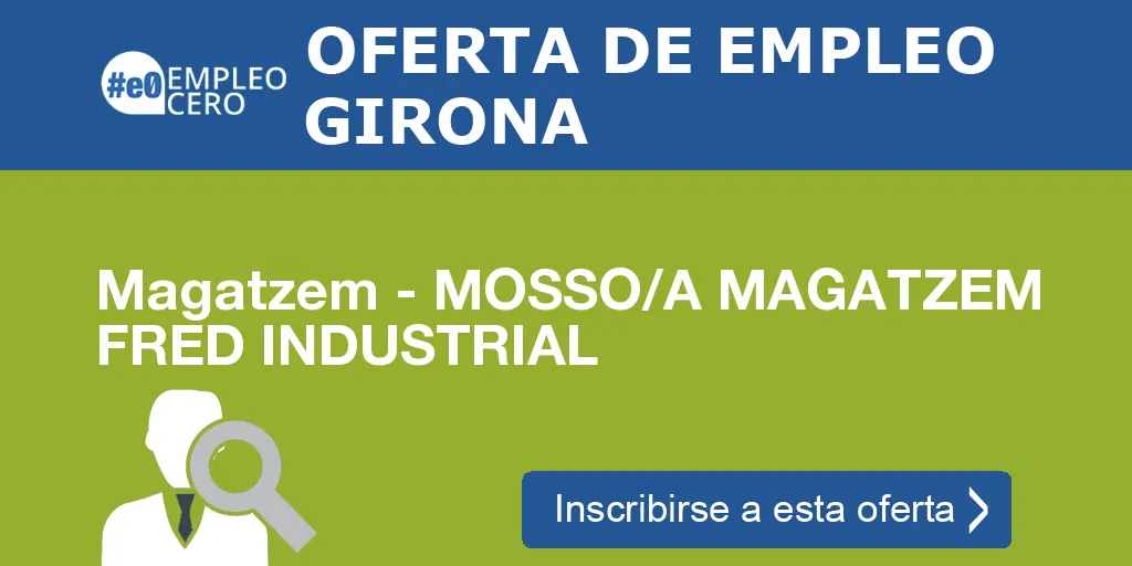 Magatzem - MOSSO/A MAGATZEM FRED INDUSTRIAL