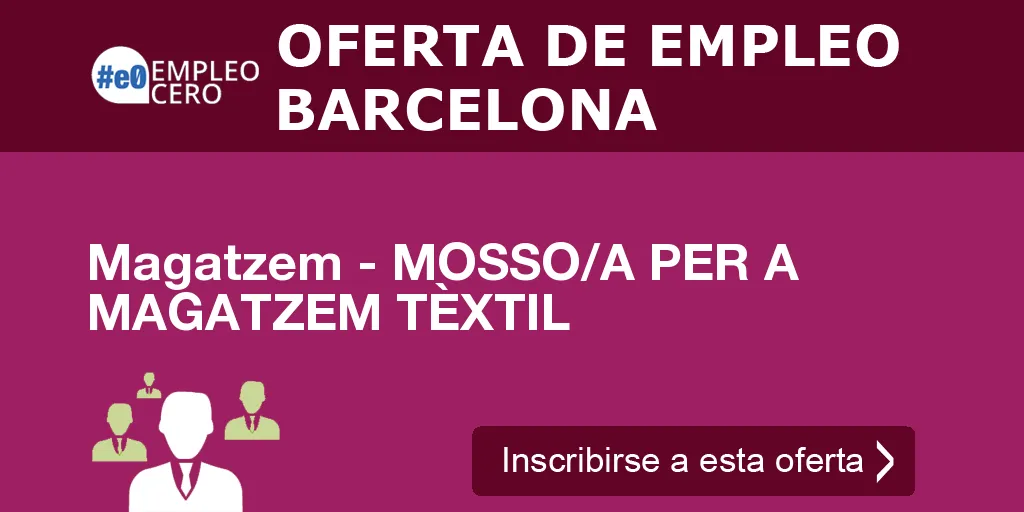 Magatzem - MOSSO/A PER A MAGATZEM TÈXTIL Magatzem - MOSSO/A PER A MAGATZEM TÈXTIL