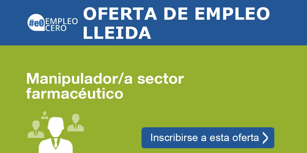 Manipulador/a sector farmacéutico Manipulador/a sector farmacéutico