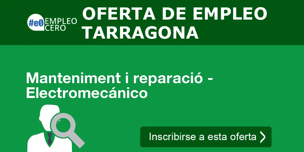 Manteniment i reparació - Electromecánico