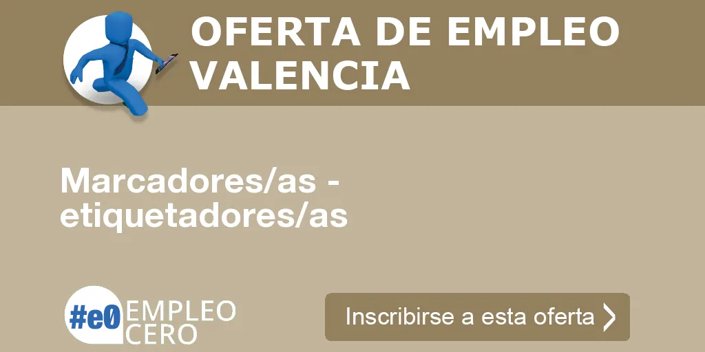 Marcadores/as - etiquetadores/as