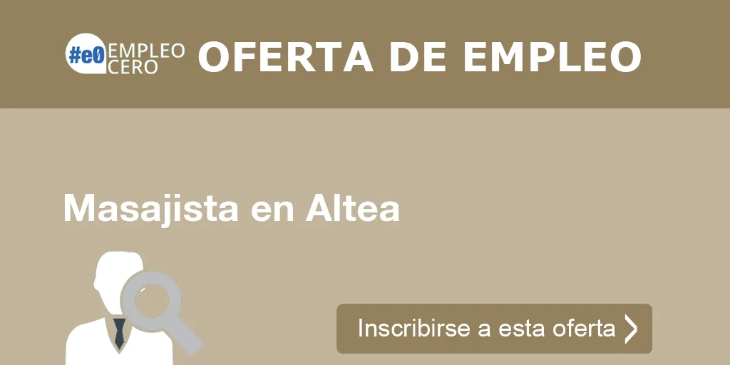Masajista en Altea