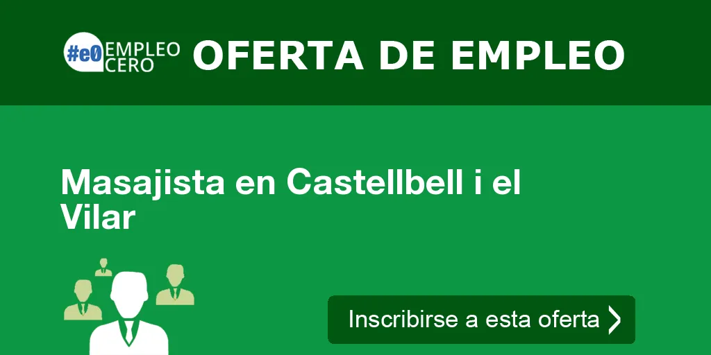 Masajista en Castellbell i el Vilar