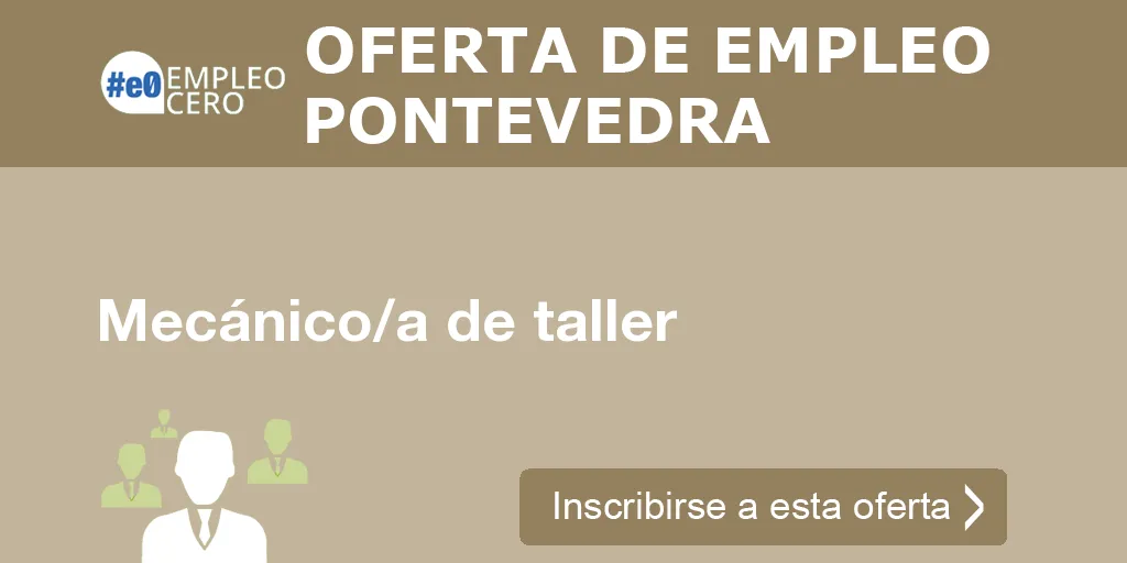 Mecánico/a de taller Mecánico/a de taller