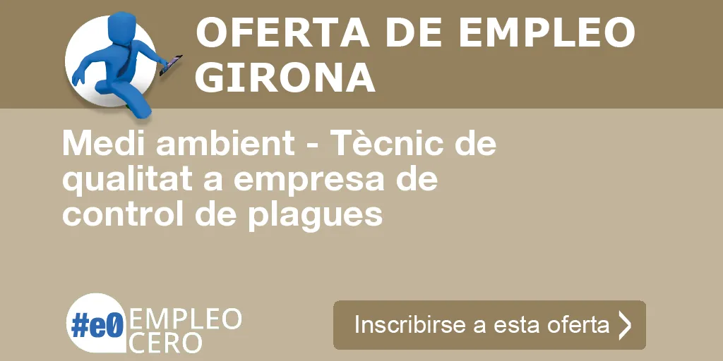 Medi ambient - Tècnic de qualitat a empresa de control de plagues