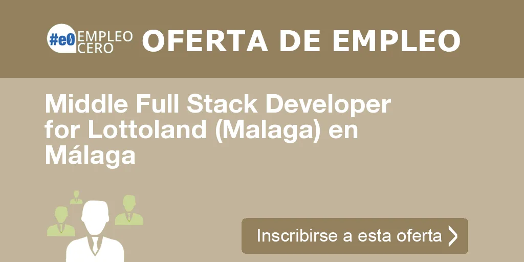 Middle Full Stack Developer for Lottoland (Malaga) en Málaga