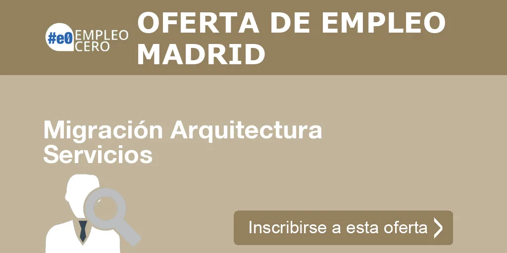 Migración Arquitectura Servicios Migración Arquitectura Servicios