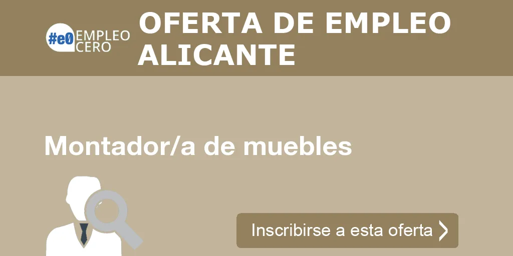 Montador/a de muebles Montador/a de muebles