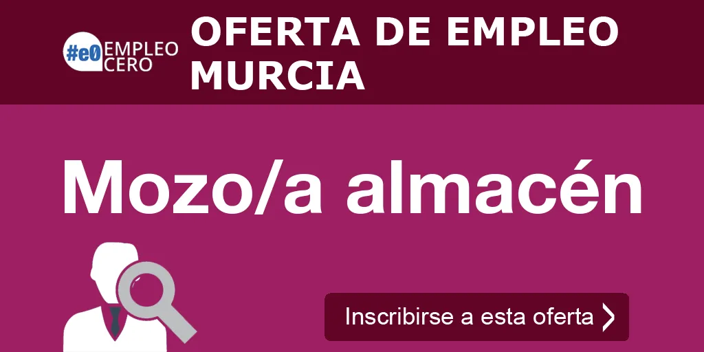 Mozo/a almacén Mozo/a almacén