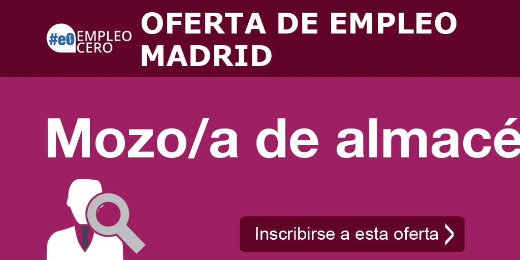 Mozo/a de almacén Mozo/a de almacén