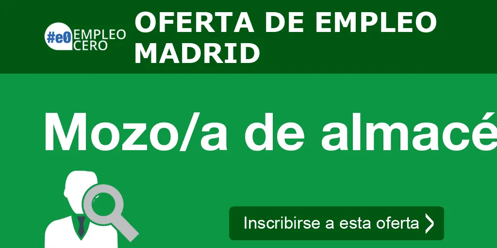 Mozo/a de almacén