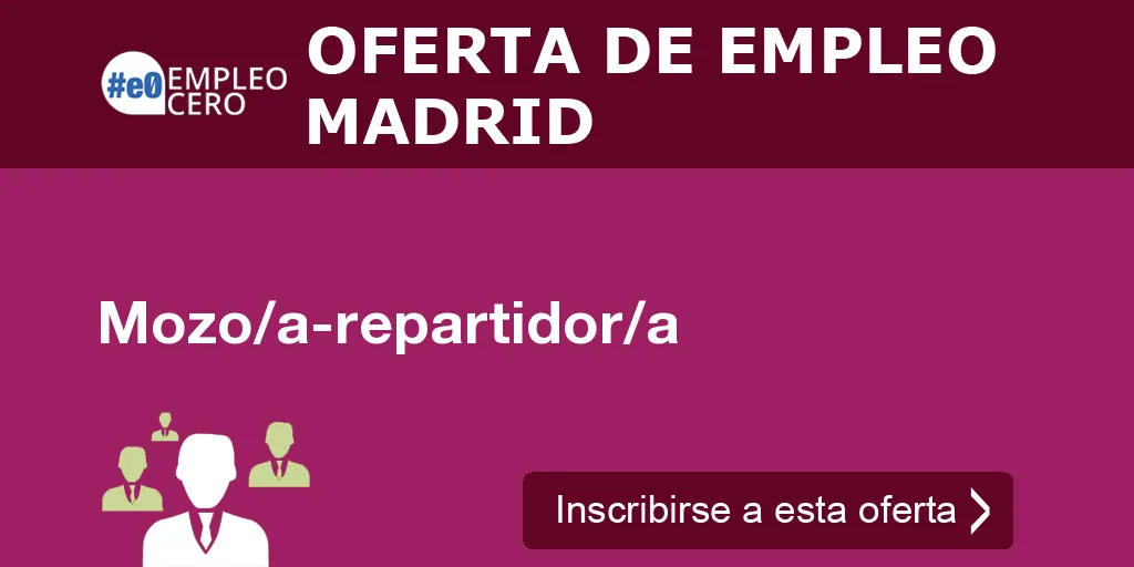 Mozo/a-repartidor/a Mozo/a-repartidor/a