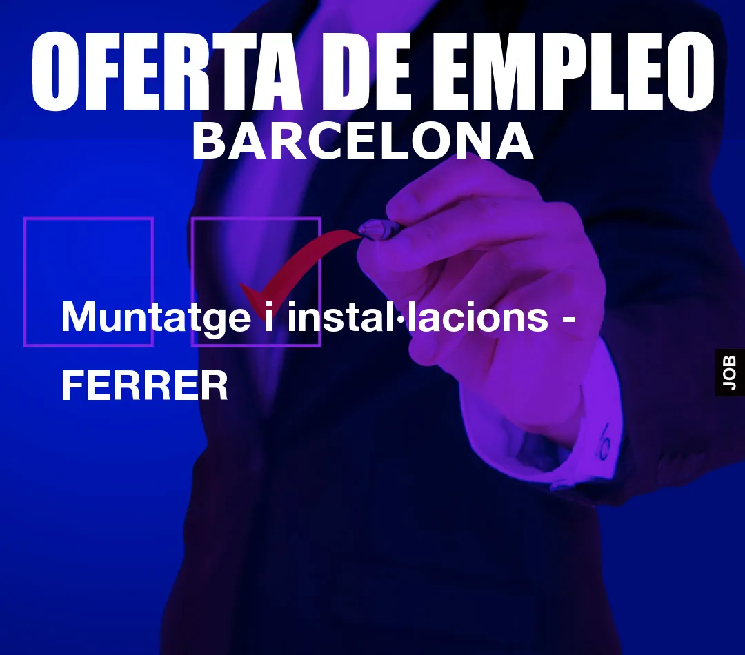 Muntatge i instal