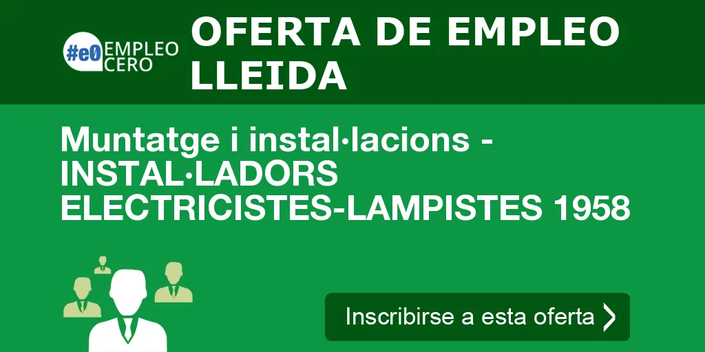 Muntatge i instal·lacions - INSTAL·LADORS ELECTRICISTES-LAMPISTES 1958 Muntatge i instal·lacions - INSTAL·LADORS ELECTRICISTES-LAMPISTES 1958