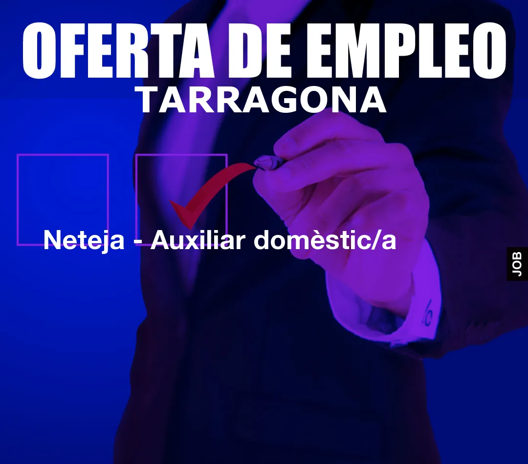 Neteja – Auxiliar dom