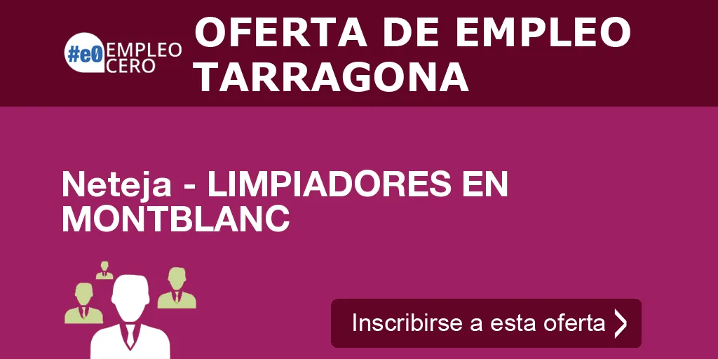 Neteja - LIMPIADORES EN MONTBLANC Neteja - LIMPIADORES EN MONTBLANC