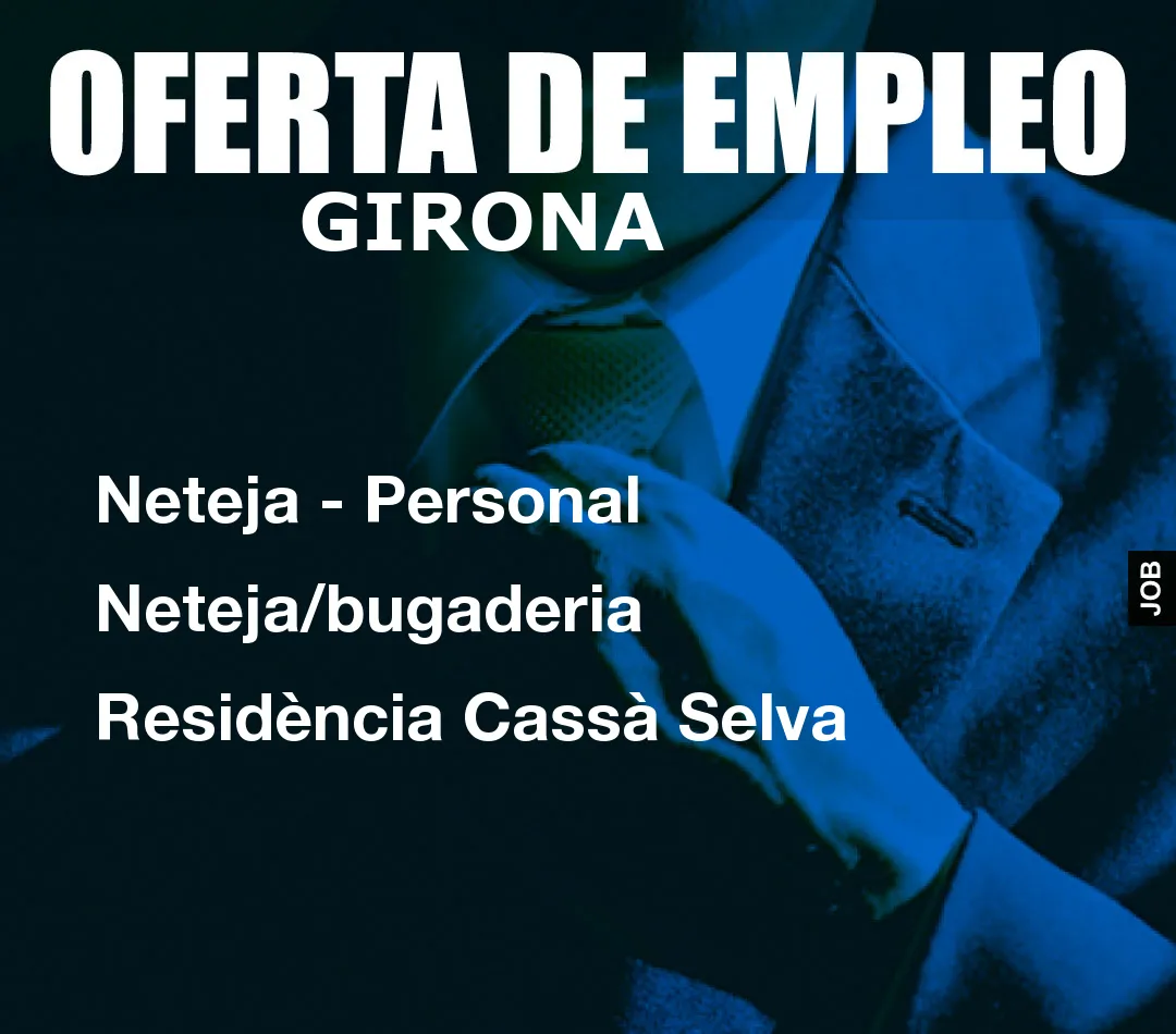 Neteja – Personal Neteja/bugaderia Resid