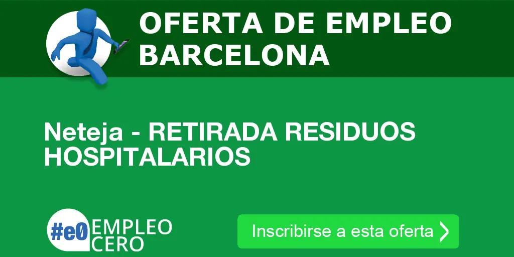 Neteja - RETIRADA RESIDUOS HOSPITALARIOS Neteja - RETIRADA RESIDUOS HOSPITALARIOS