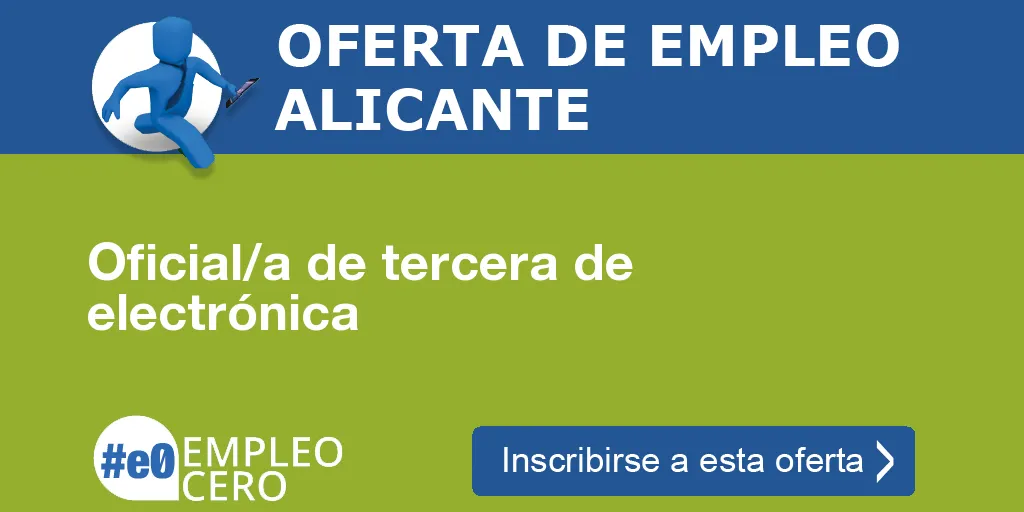 Oficial/a de tercera de electrónica Oficial/a de tercera de electrónica
