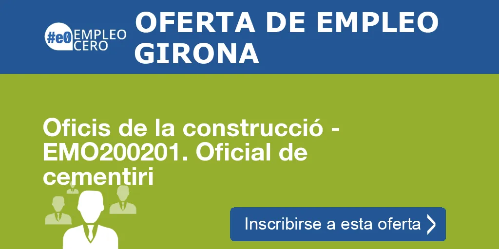 Oficis de la construcció - EMO200201. Oficial de cementiri Oficis de la construcció - EMO200201. Oficial de cementiri