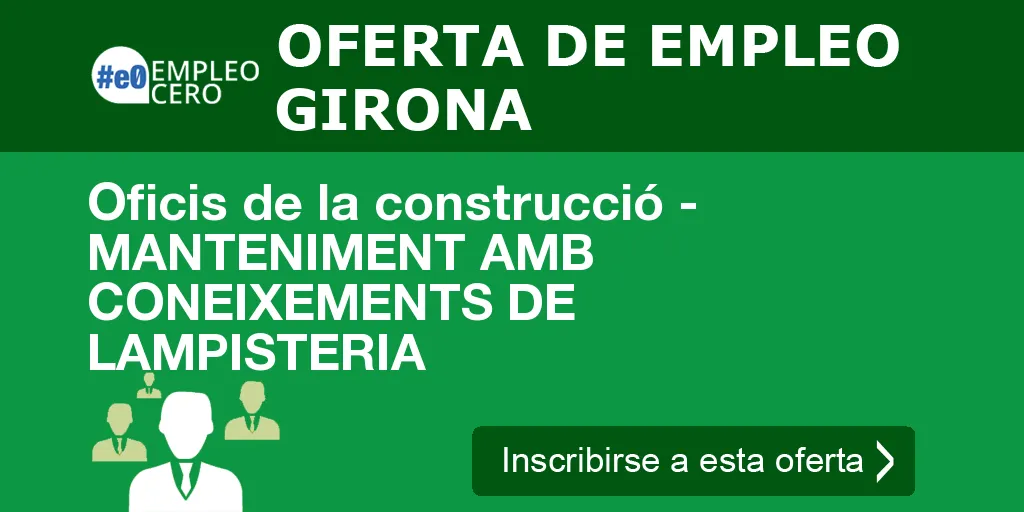 Oficis de la construcció - MANTENIMENT AMB CONEIXEMENTS DE LAMPISTERIA Oficis de la construcció - MANTENIMENT AMB CONEIXEMENTS DE LAMPISTERIA