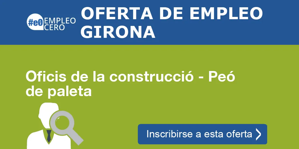 Oficis de la construcció - Peó de paleta Oficis de la construcció - Peó de paleta