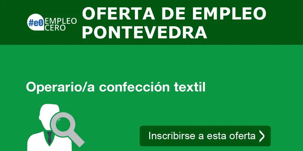 Operario/a confección textil Operario/a confección textil