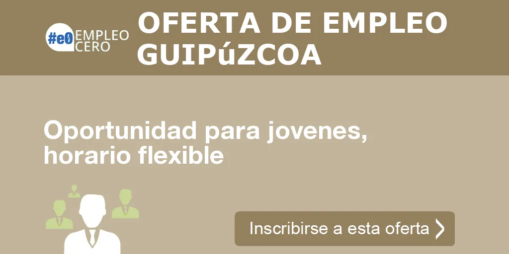 Oportunidad para jovenes, horario flexible Oportunidad para jovenes, horario flexible