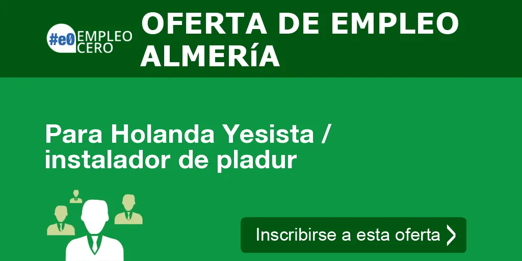 Para Holanda Yesista / instalador de pladur