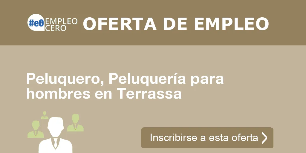 Peluquero, Peluquería para hombres en Terrassa