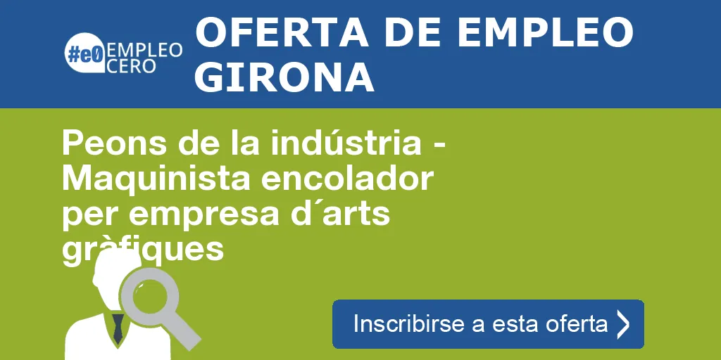 Peons de la indústria - Maquinista encolador per empresa d´arts gràfiques