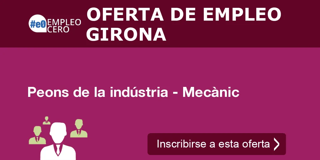 Peons de la indústria - Mecànic Peons de la indústria - Mecànic