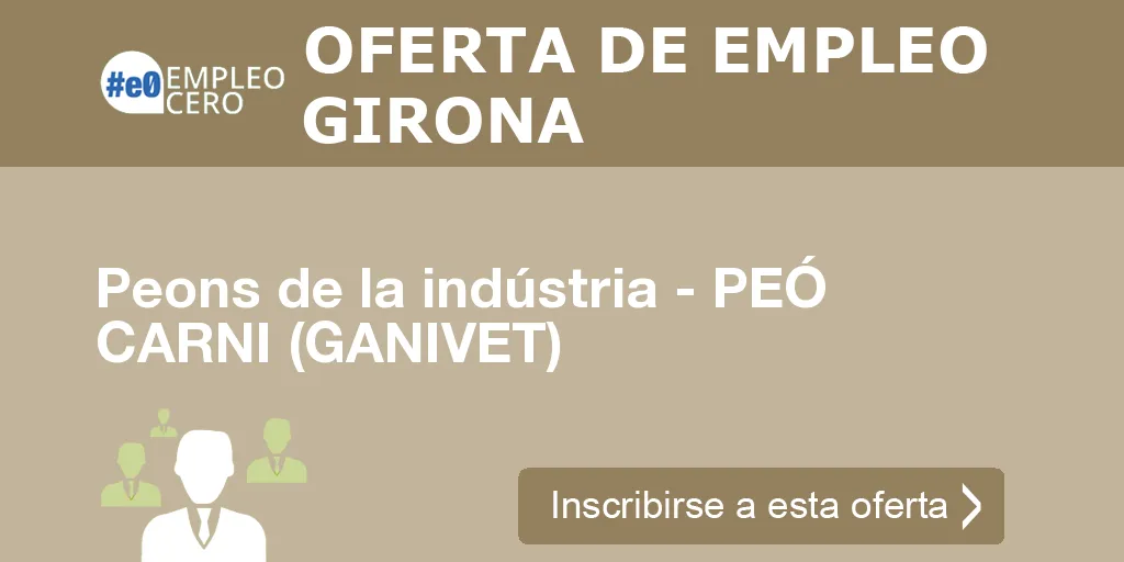 Peons de la indústria - PEÓ CARNI (GANIVET) Peons de la indústria - PEÓ CARNI (GANIVET)