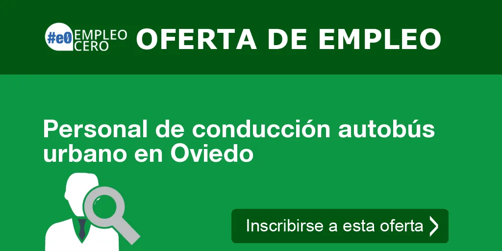 Personal de conducción autobús urbano en Oviedo