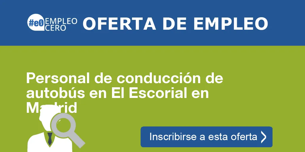Personal de conducción de autobús en El Escorial en Madrid