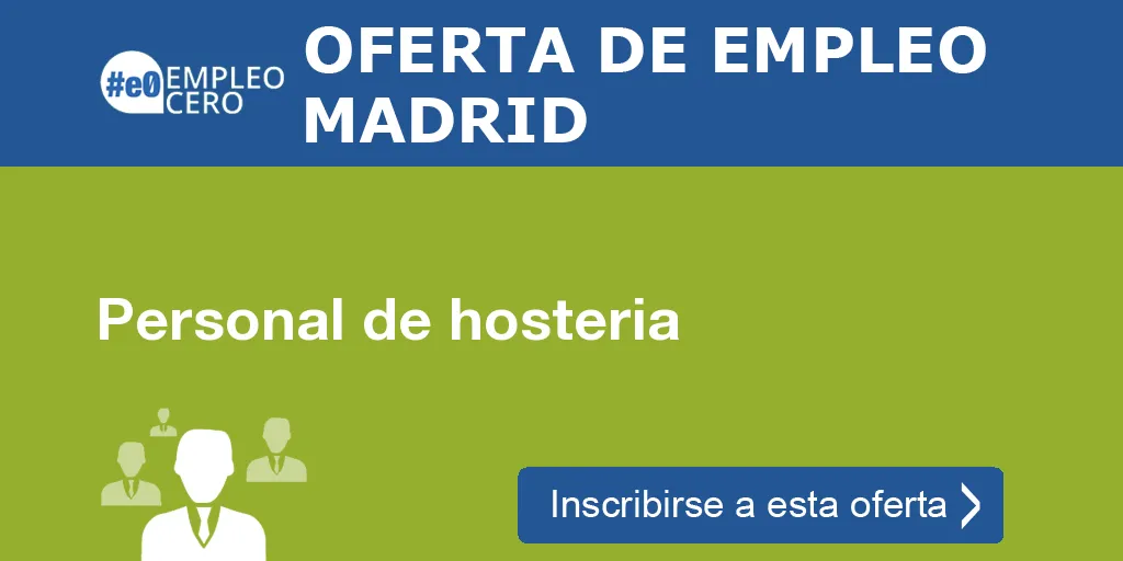 Personal de hosteria