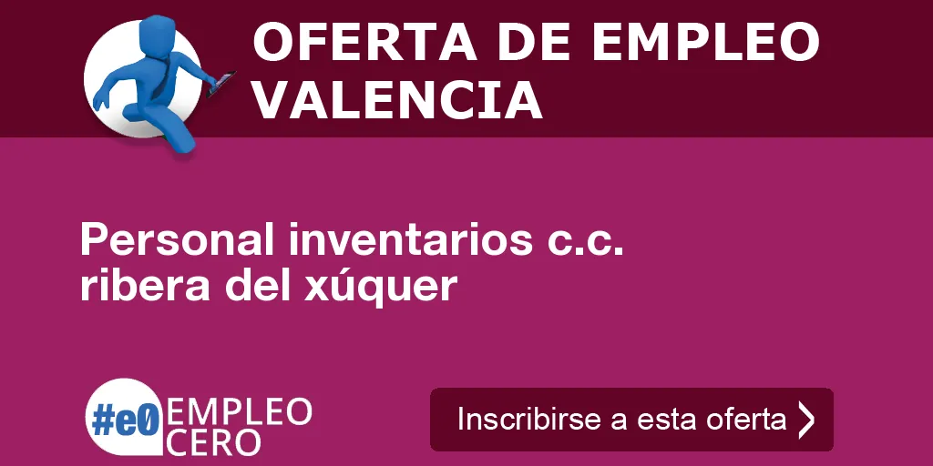 Personal inventarios c.c. ribera del xúquer Personal inventarios c.c. ribera del xúquer