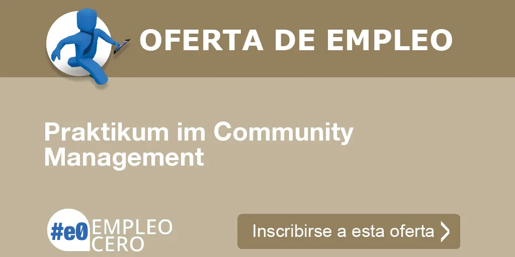Praktikum im Community Management Praktikum im Community Management