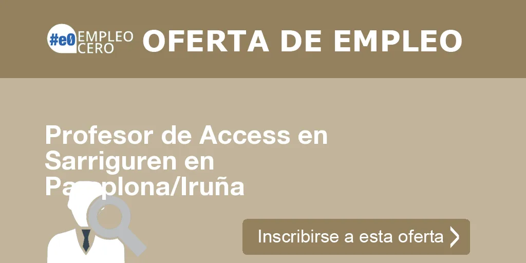 Profesor de Access en Sarriguren en Pamplona/Iruña Profesor de Access en Sarriguren en Pamplona/Iruña