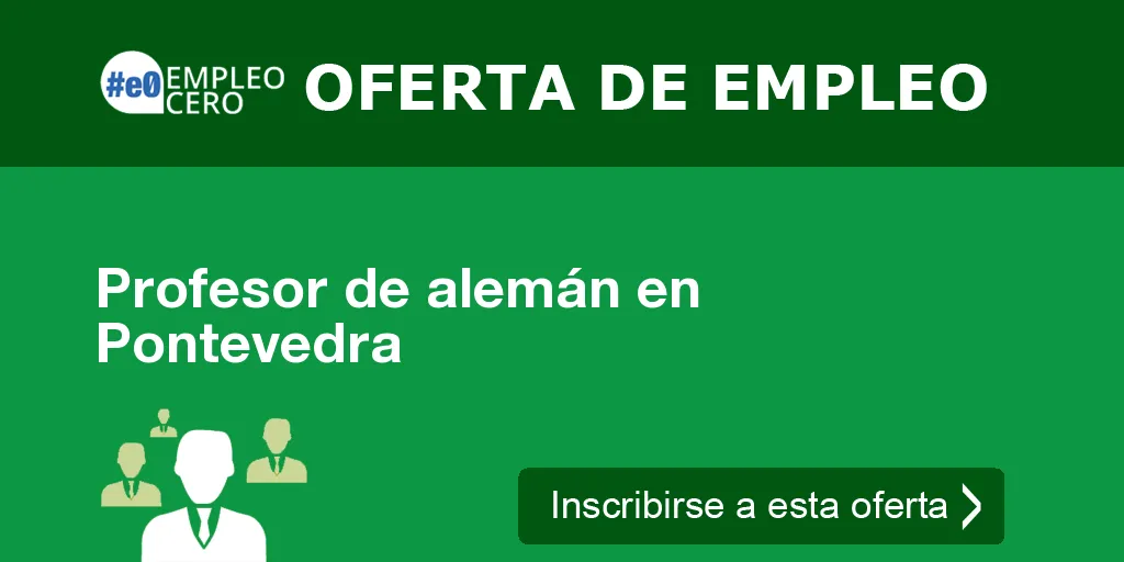 Profesor de alemán en Pontevedra