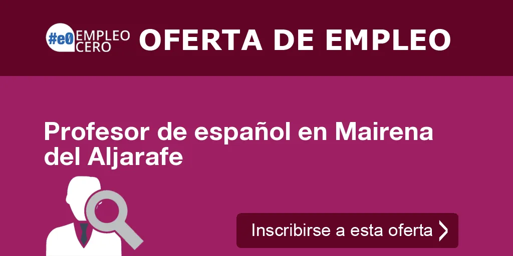 Profesor de español en Mairena del Aljarafe