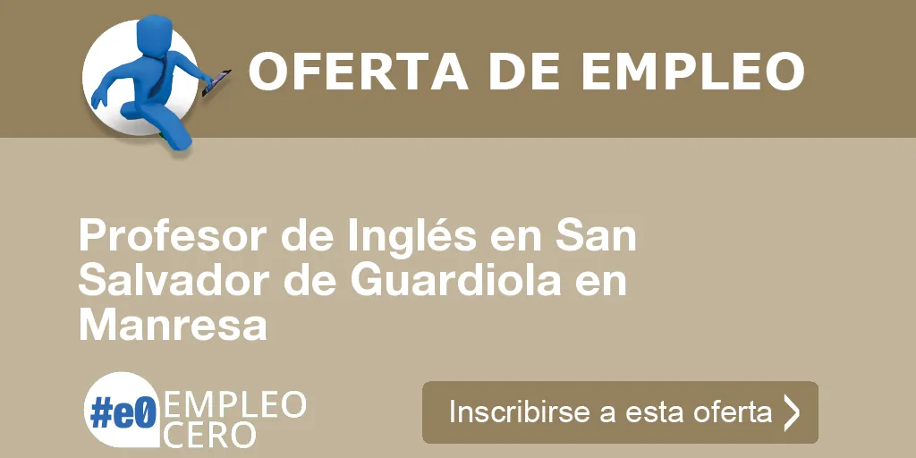 Profesor de Inglés en San Salvador de Guardiola en Manresa