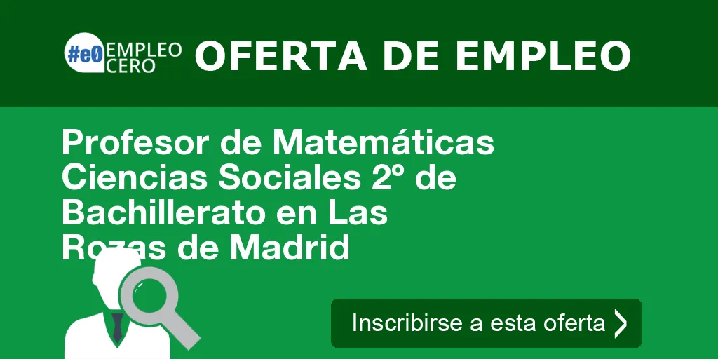 Profesor de Matemáticas Ciencias Sociales 2º de Bachillerato en Las Rozas de Madrid Profesor de Matemáticas Ciencias Sociales 2º de Bachillerato en Las Rozas de Madrid