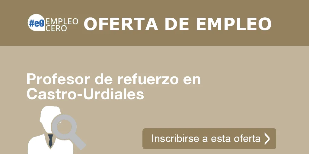 Profesor de refuerzo en Castro-Urdiales