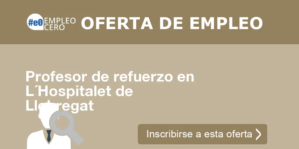 Profesor de refuerzo en L´Hospitalet de Llobregat Profesor de refuerzo en L´Hospitalet de Llobregat