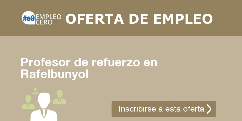 Profesor de refuerzo en Rafelbunyol