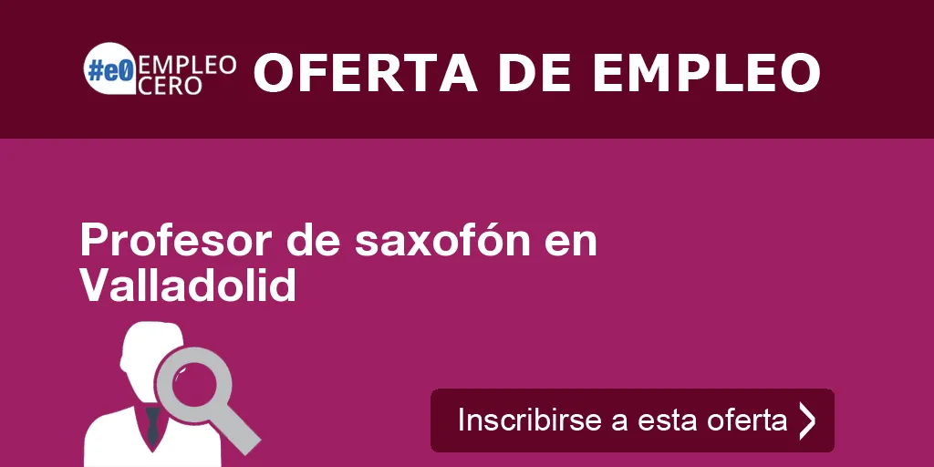 Profesor de saxofón en Valladolid Profesor de saxofón en Valladolid