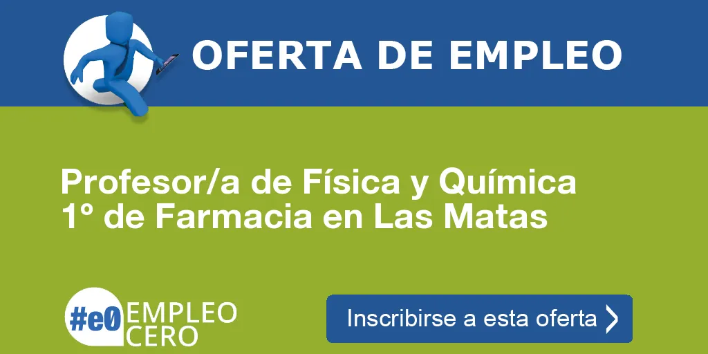 Profesor/a de Física y Química 1º de Farmacia en Las Matas Profesor/a de Física y Química 1º de Farmacia en Las Matas