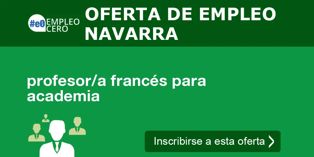 profesor/a francés para academia profesor/a francés para academia