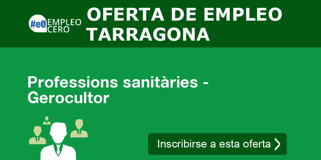 Professions sanitàries - Gerocultor Professions sanitàries - Gerocultor